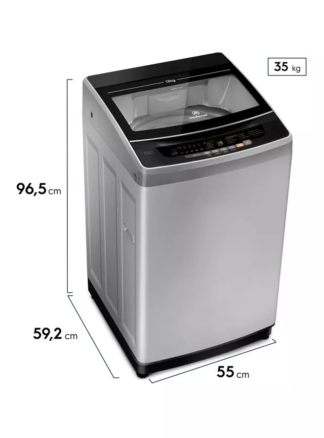 Lavadora Automática Carga Superior Mademsa 12 kg Gris