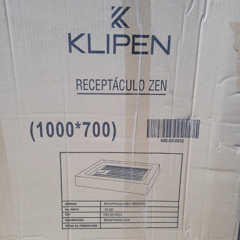Receptáculo Zen con Desagüe Klipen 1000x700mm Blanco