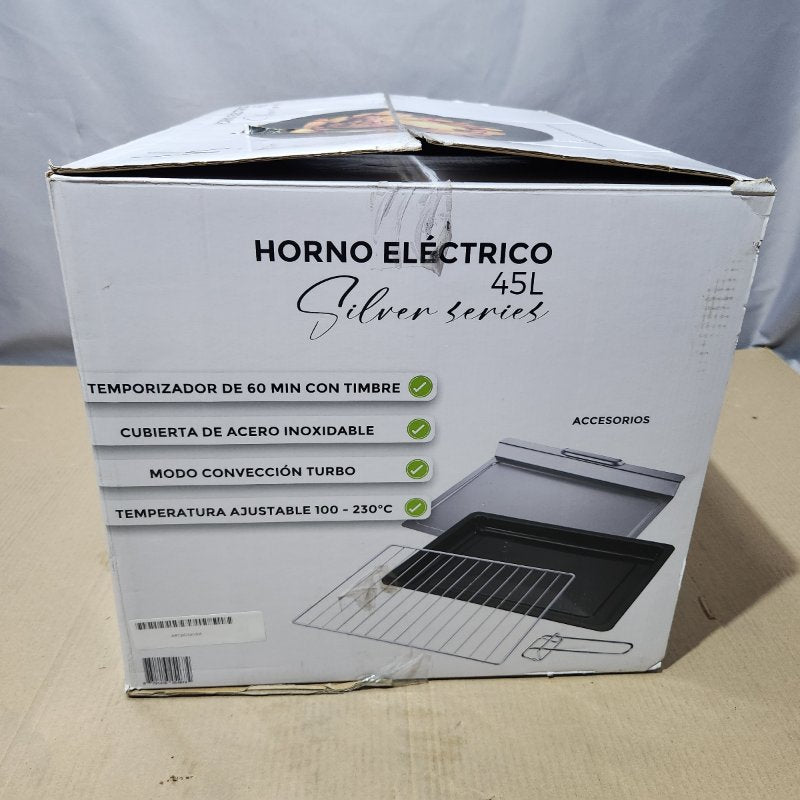 Horno Eléctrico Kitchen-It Silver Series 45 Litros