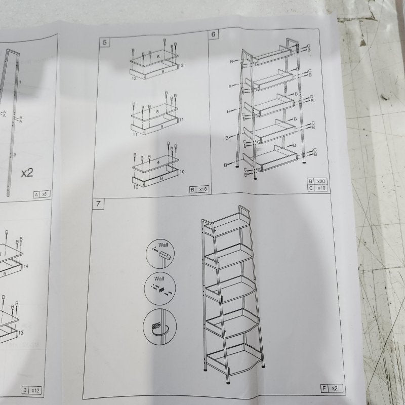 Estante Repisa 5 Niveles 152x51x35 cm Marrón Rústico