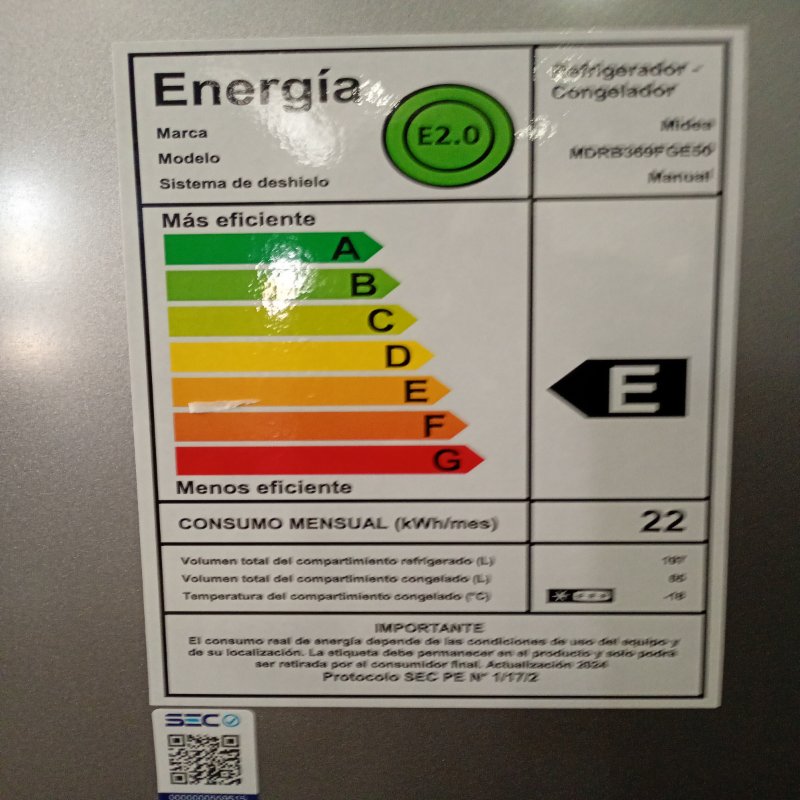Refrigerador Midea MDRB369FGE50 262 Litros