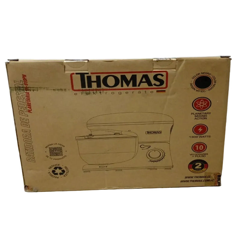 Batidora de Pedestal Thomas Planetaria TH-910PN Negro 1300W