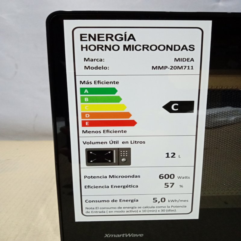Horno Microondas Midea MMP-20M711 Negro 20 Litros