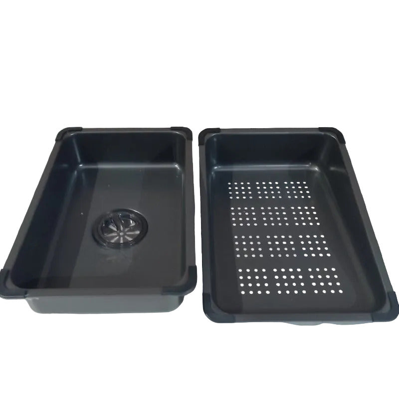 Fregadero de Cocina Empotrado Labalabs Multifuncional Avanzado Negro 80x45cm