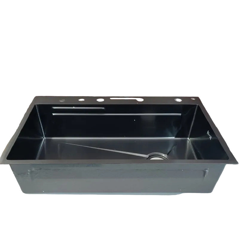 Fregadero de Cocina Empotrado Labalabs Multifuncional Avanzado Negro 80x45cm