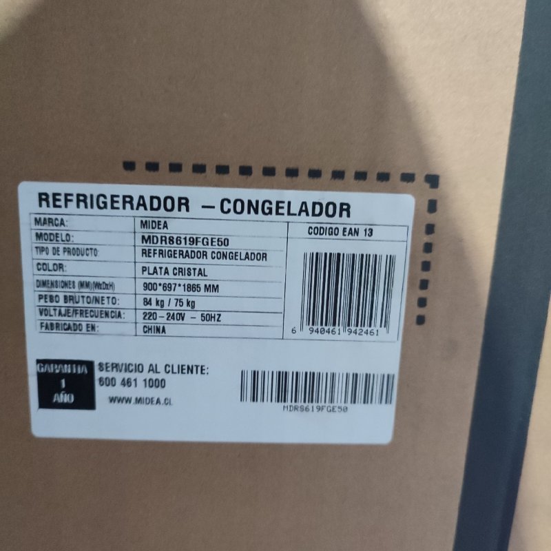Refrigerador Midea MDRS619FGE50 Inox 460 Litros