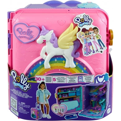 SET DE JUEGO POLLYVILLE RESORT ROLL AWAY TOYS HKV43-9564 ROSADO NIÑA
