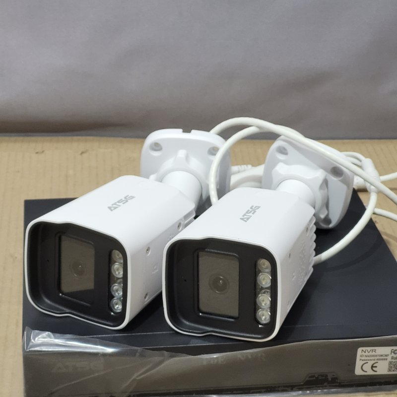 Kit de Cámaras de Seguridad ATSG CCTV POE 3022 3MP NVR 500GB