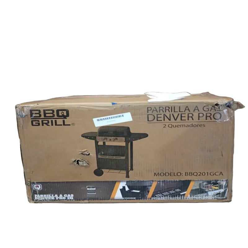 Parrilla a Gas Denver Pro BBQ201GCA 2 Quemadores, Negro