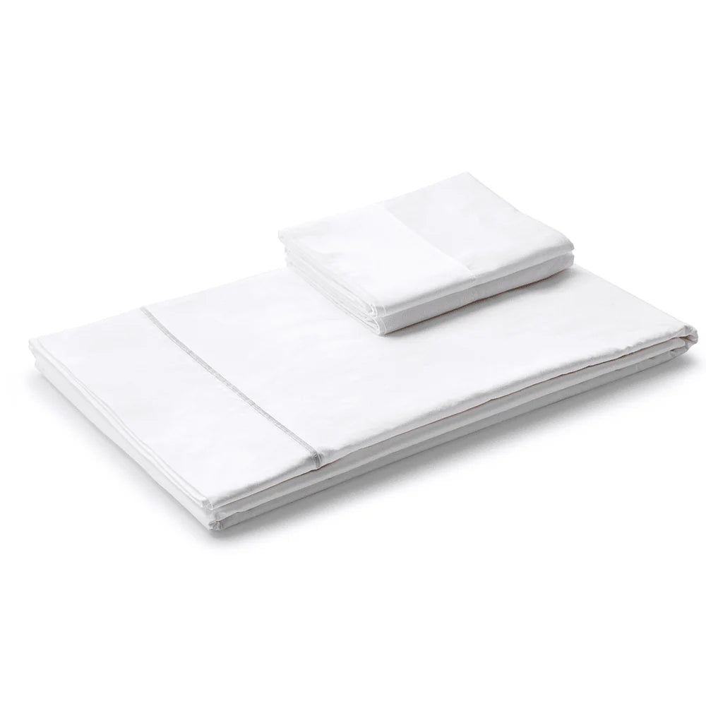 Juego De Sabanas Algodón Sweet Maite 600 Hilos Blanco Super King