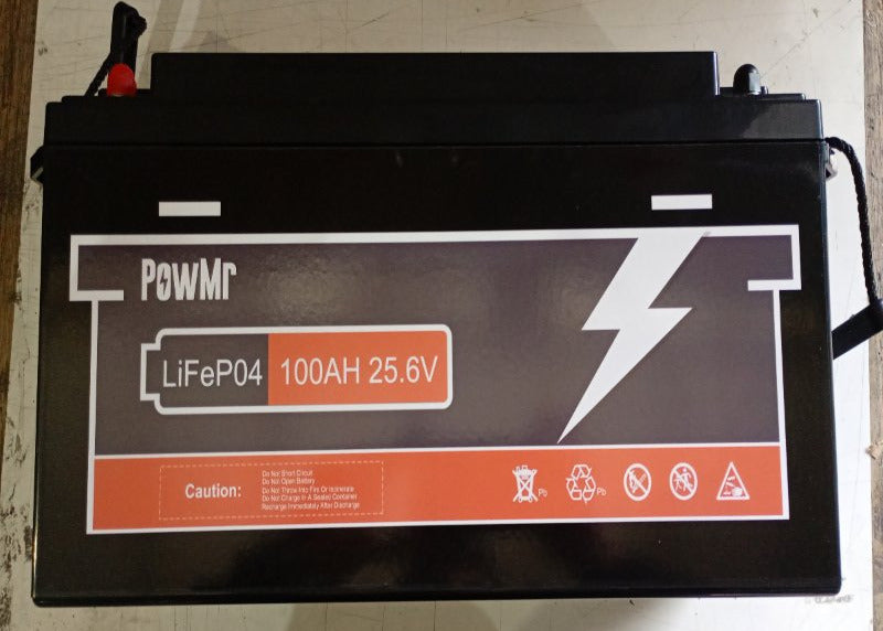 Batería Litio LiFePO4 24V 100Ah - PowMR POW-100AH con BMS Integrado