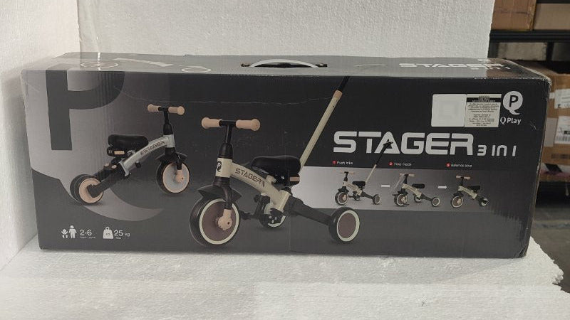 Triciclo QPlay Stager 3 en 1 Rosado