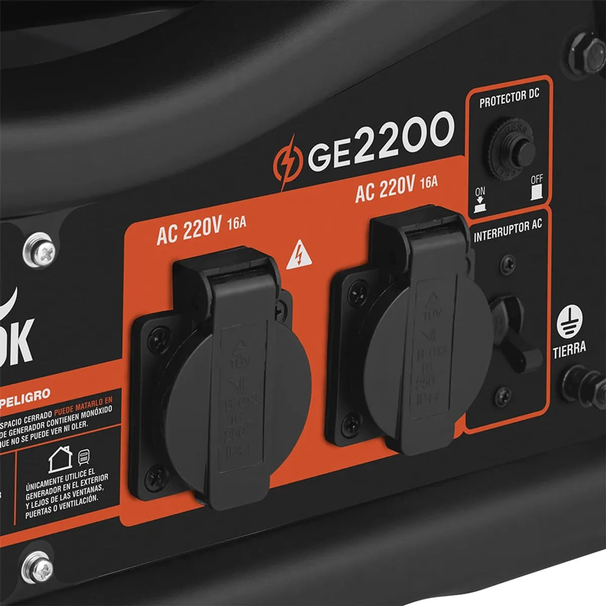 Generador a Gasolina 2200W Partida Manual Kolvok GE2200, 15 Litros