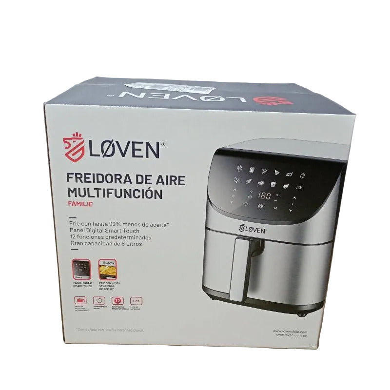 Freidora de Aire Loven Familie Acero Inoxidable 8 Litros