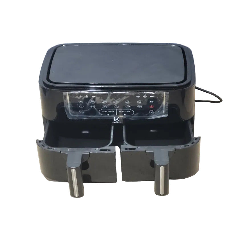 Freidora de Aire Kitchen IT Dual Doble Canasta Independiente 9 Litros
