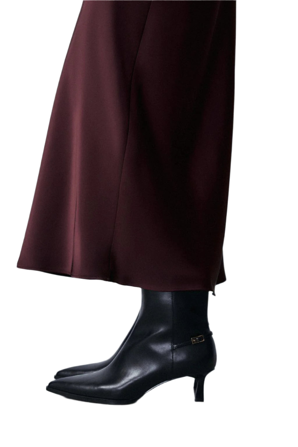 Botines Tacon Hebilla Zara Negro 36