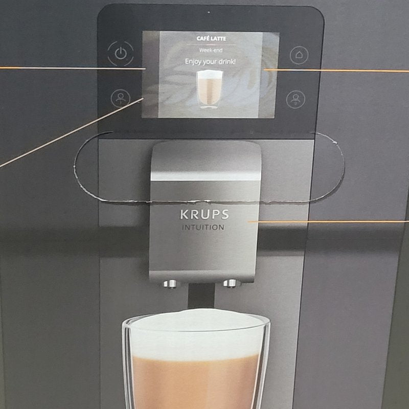 Cafetera Krups Intuition Preference+ EA875U10, Gris