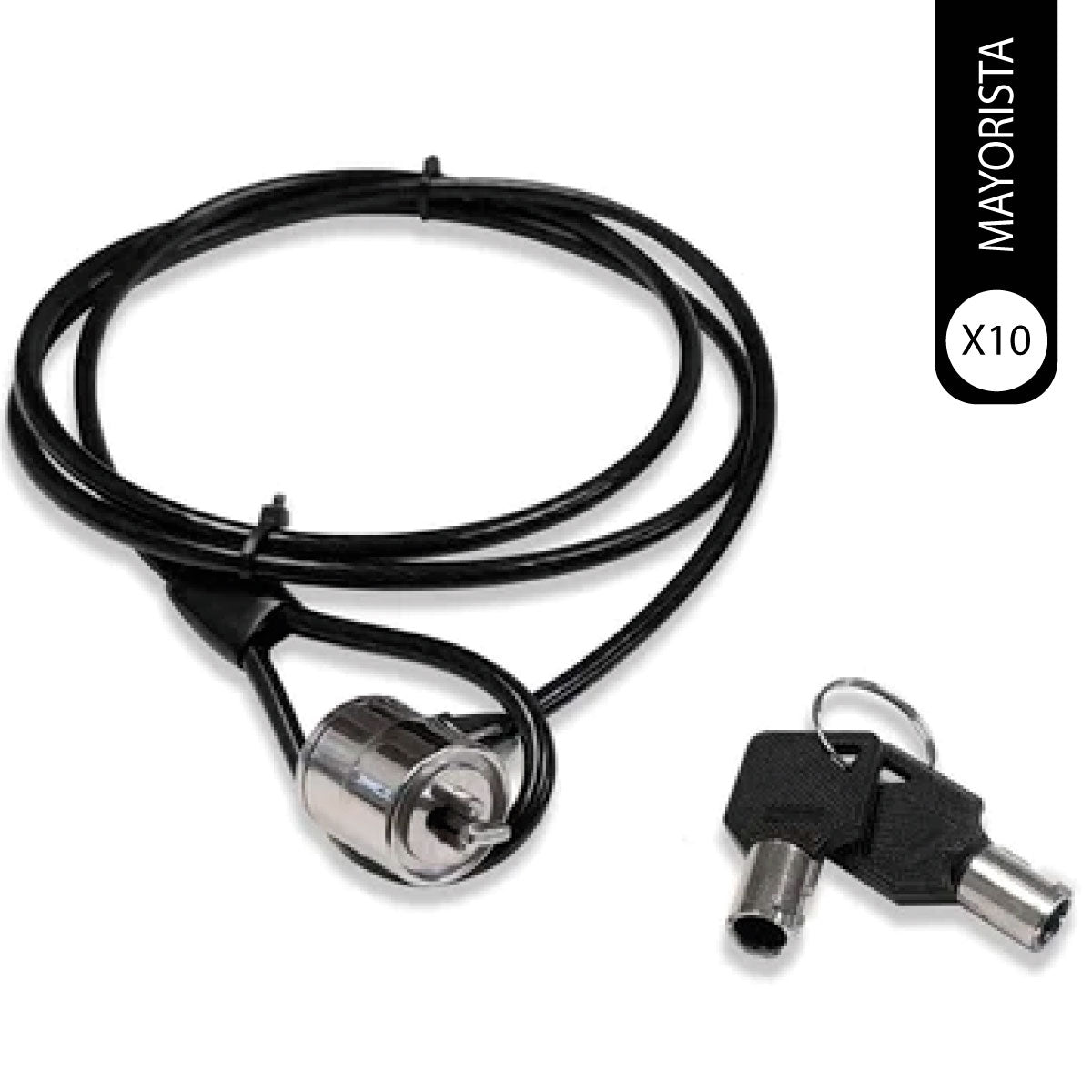 Pack de 10 candados dinon de 1.2mts con llave