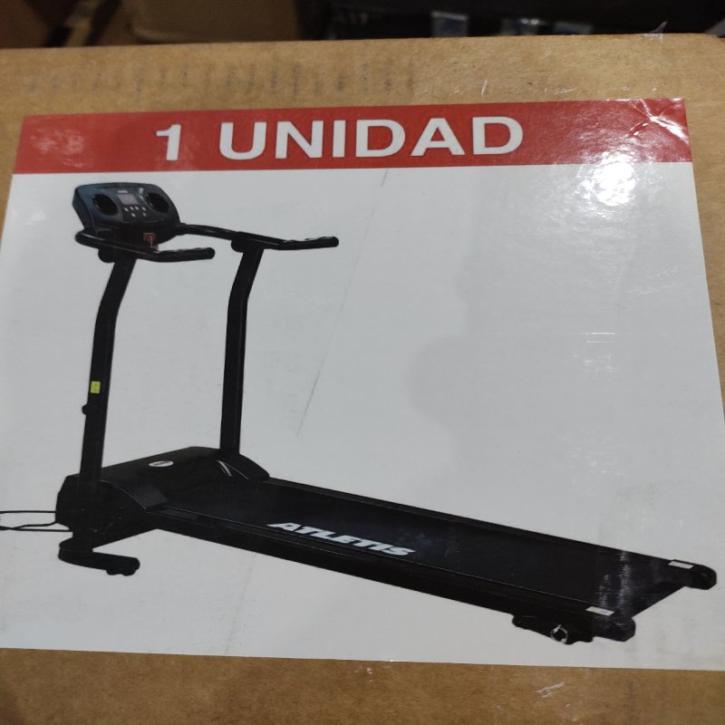 Trotadora Plegable Atletis M200 Inclinación 3 Niveles 12 km/h, Negro