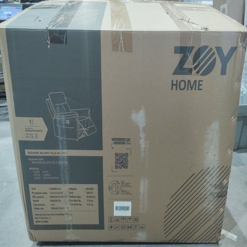 Bergere Beijing Tela Grafito Zoy Home RR5643AF51D, Grafito