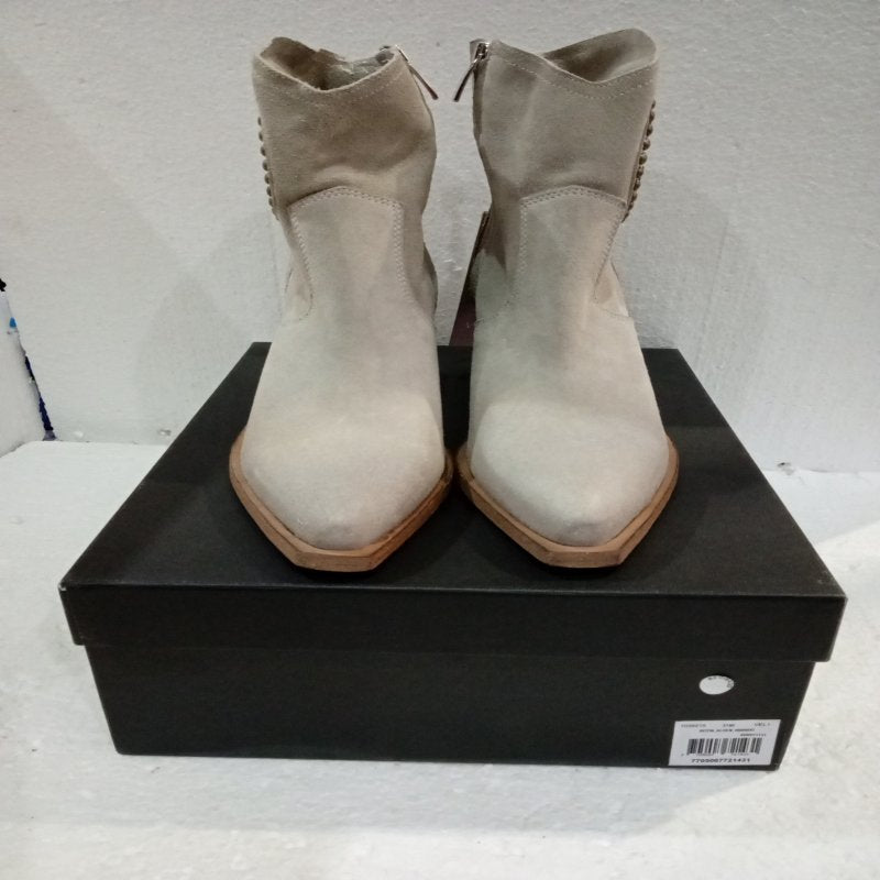 Botines Vélez Alden de Cuero Gamuzado Apliques Talla 40 Mujer