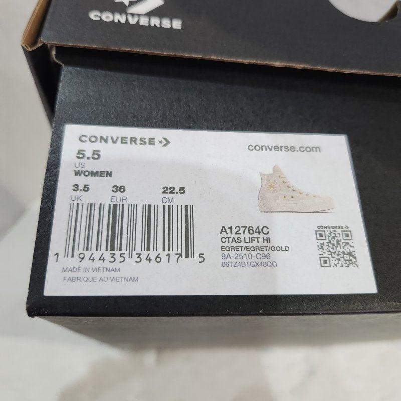 Zapatillas de Cuero Converse A12764C, Chuck Taylor Blanco