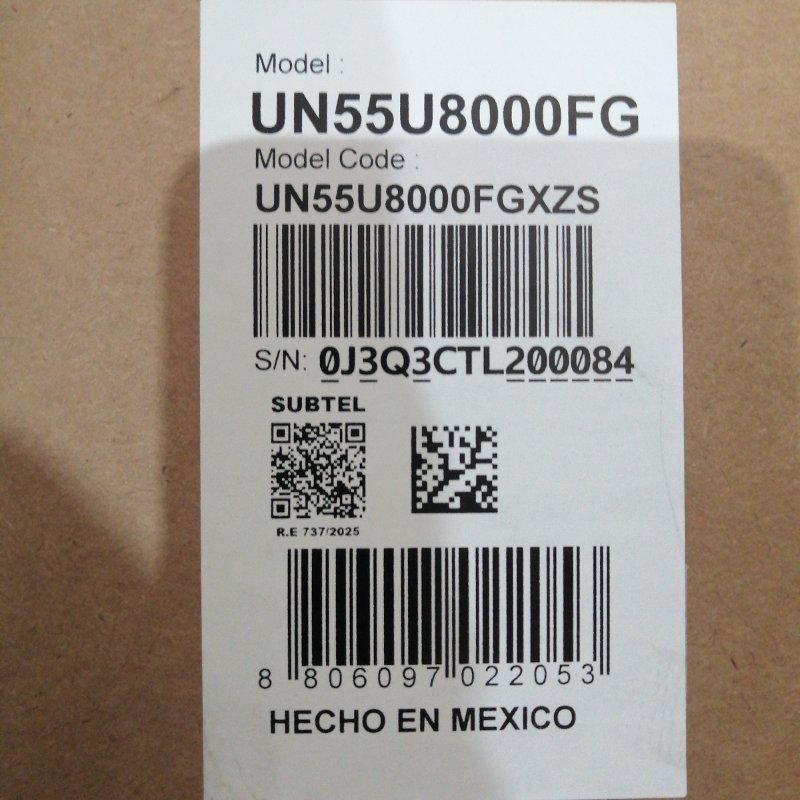 Smart TV Crystal UHD Samsung UN55U8000FG 55 pulgadas