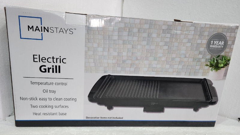Parrilla Eléctrica Mainstays TXG-034C – 2200 W, Negro