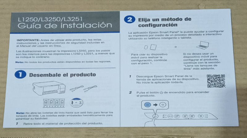 Impresora Epson EcoTank L1250 Multifuncional