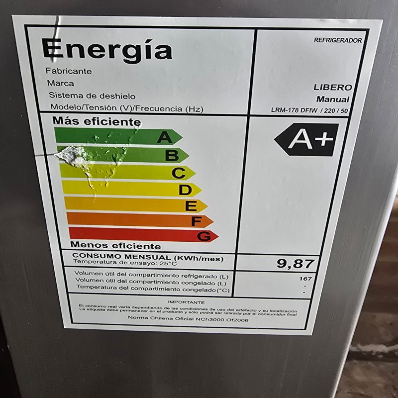 Refrigerador Libero LRM-178DFIW 167 Litros