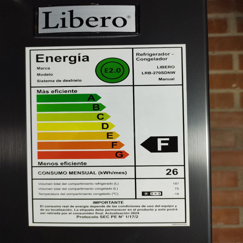 Refrigerador Bottom Freezer Libero LRB-270SDNW 262 Litros