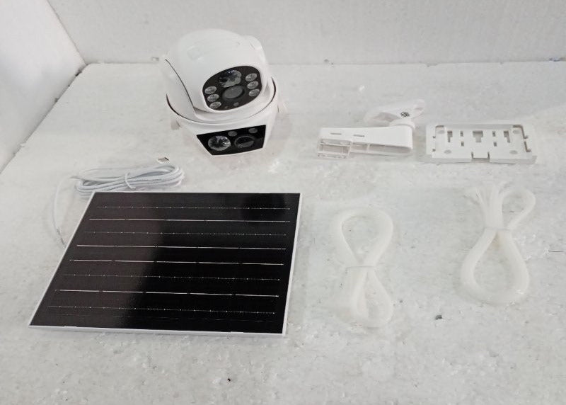 Cámara de Seguridad Dual Lente ATSG Recargable con Panel Solar