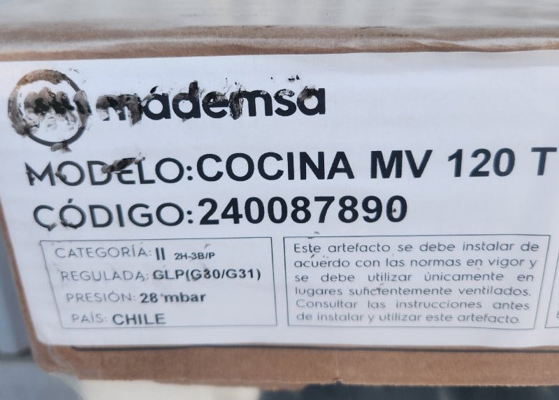 Cocina a Gas Mademsa MV120T 4 Platos