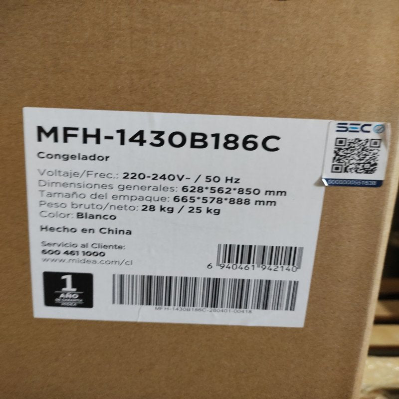 Congelador Horizontal Midea 1430B186C 142 Litros