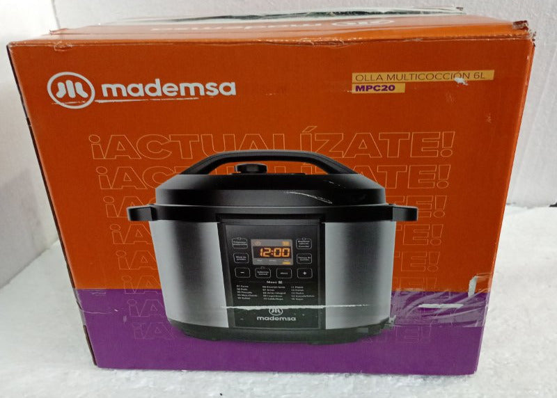Olla Multicocción Mademsa MPC20 Inox 6 Litros