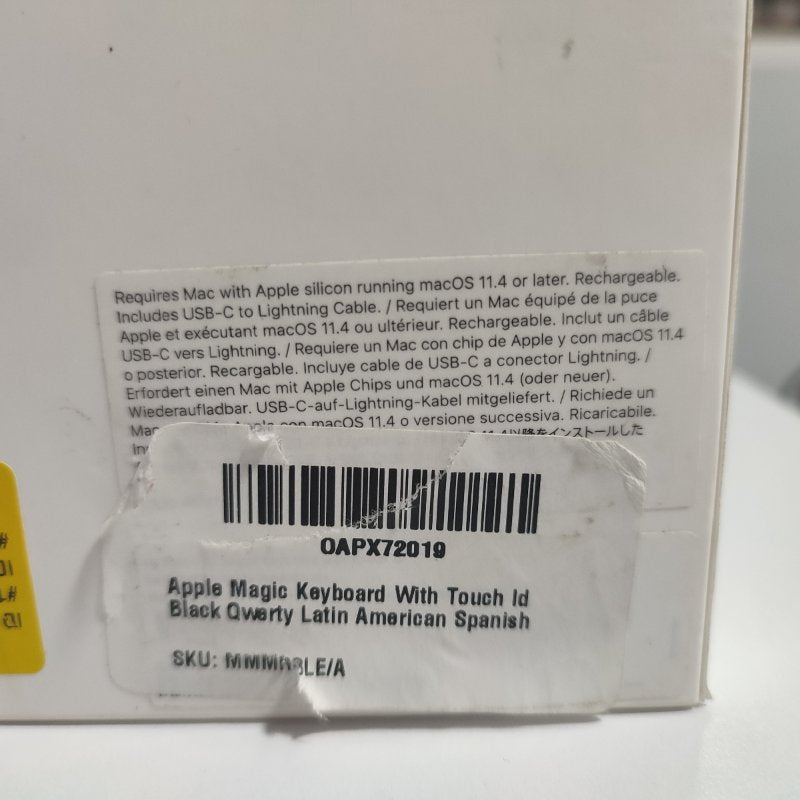 Teclado Mágico con Touch ID Apple A2449, Blanco
