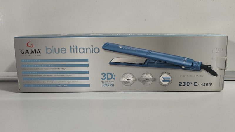 Plancha de Cabello Gama Elegance 3D Therapy Ultra Ion Blue Titanio - 230 °C / 450 °F