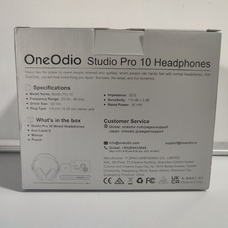 Audífonos ONEODIO Studio Pro 10 - 20Hz-40kHz Hi-Res Audio