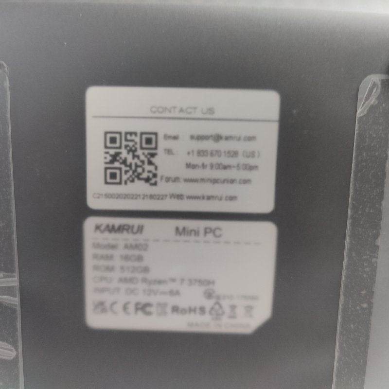 Mini PC KAMRUI AM02 Ryzen 7 16GB RAM 512GB SSD