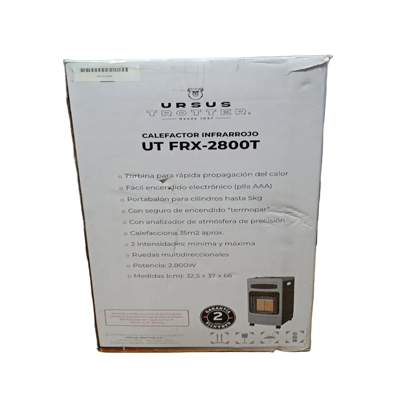 Calefactor Infrarrojo Ursus Trotter UT FRX-2800T, 5 kg