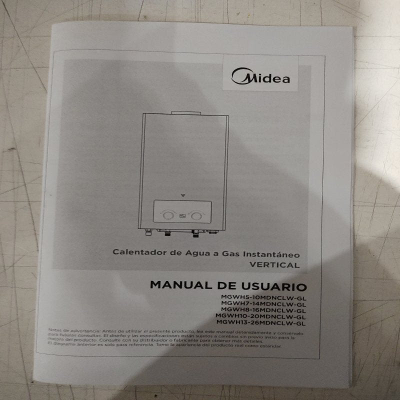 Calefont Midea MGWH10-20MDNCLW-GL 10 Litros Gas Licuado