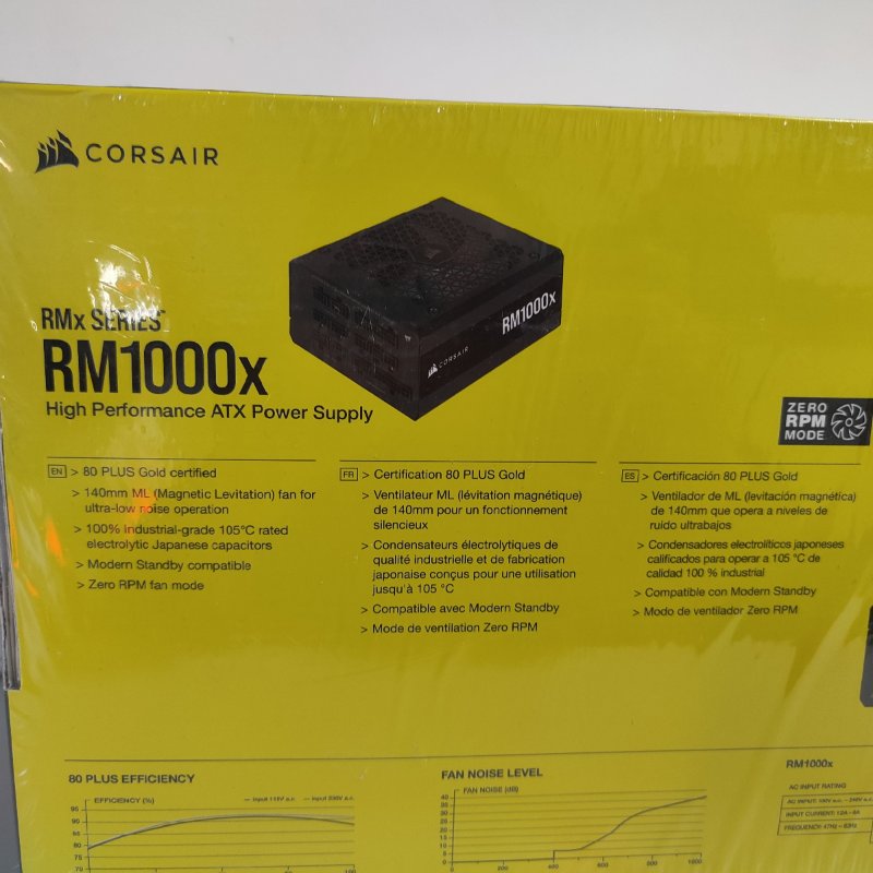 Fuente de Poder ATX Corsair RM1000X 1000W 80 PLUS