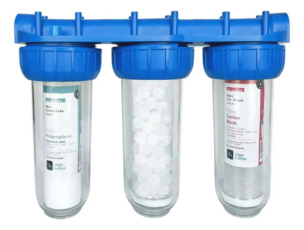 Filtro de Agua Vigahome Triple Antisarro + Sedimentos + Cloro