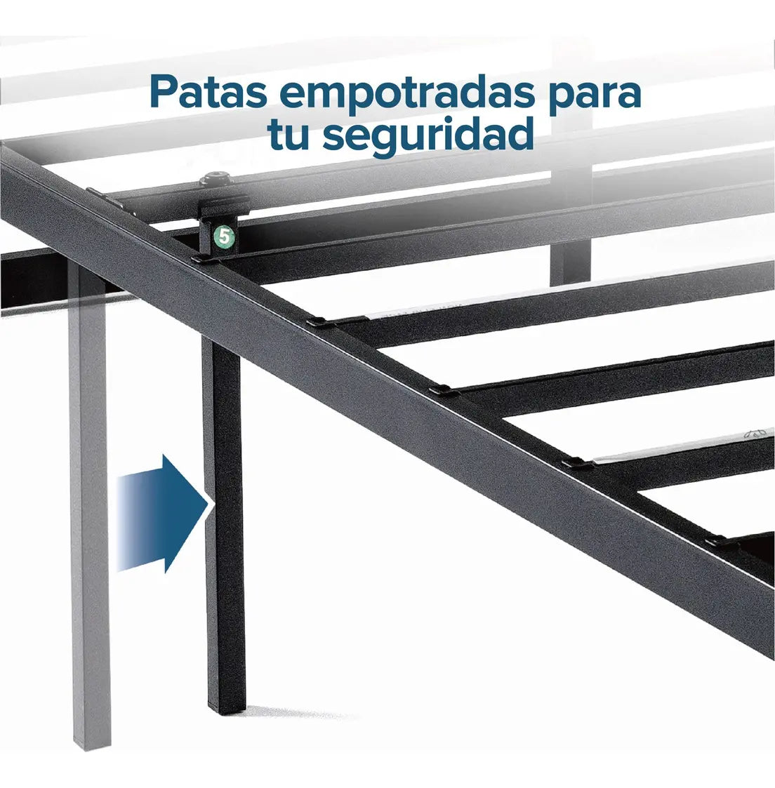 Base de Cama King Zinus Abel Acero