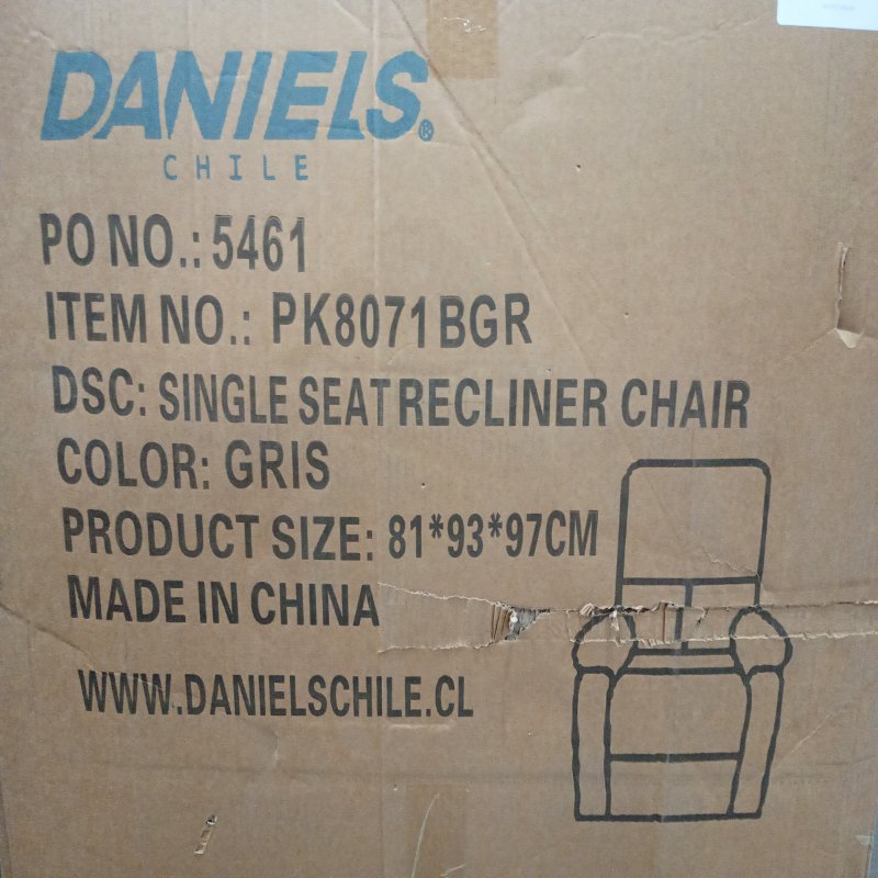 Sillón Reclinable Berger Daniels VS8070BDGR Gris