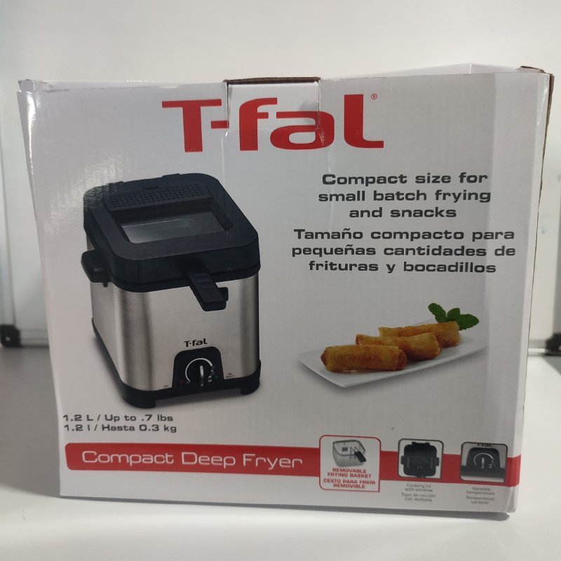 Mini Freidora eléctrica T-Fal FF492D51 Acero Inoxidable 1.2 Litros