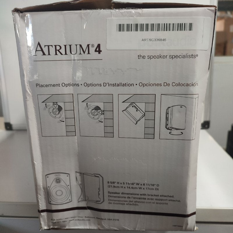 Altavoz Todo Clima Polk Audio Atrium 4, Resistente a la Intemperie para Interiores y Exteriores