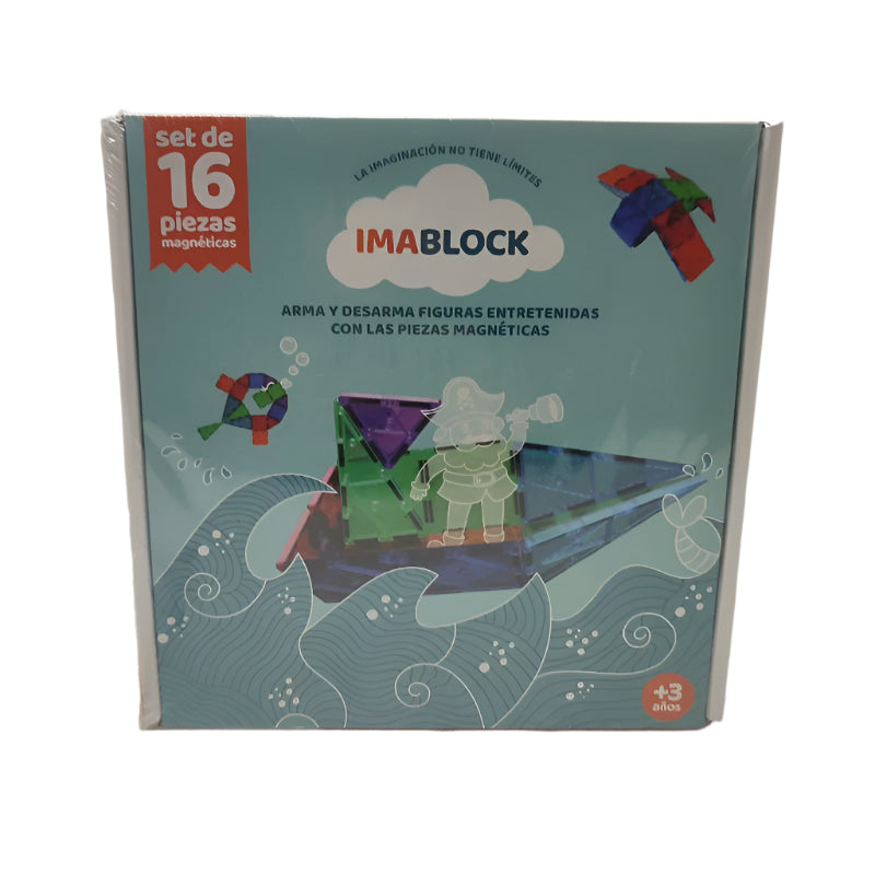 Set De 16 Piezas Magneticas Imablock