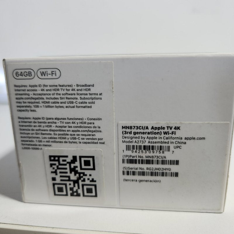 Apple TV 4K Apple MN873CI/A A2737 64 GB