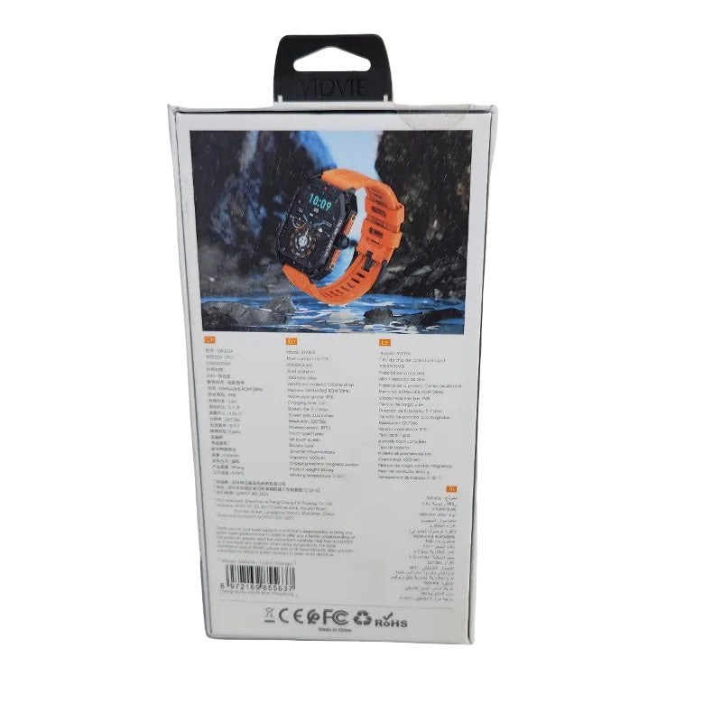 Reloj Deportivo Inteligente Vidvie SW1614 Naranja 64GB RAM 128GB ROM